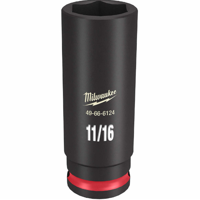 Milwaukee 49-66-6124 SHOCKWAVE™ Impact Duty 3/8″ Drive 11/16″ Deep 6 Point SAE Socket
