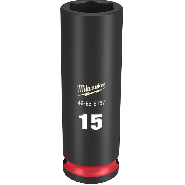 Milwaukee 49-66-6157 SHOCKWAVE™ Impact Duty 3/8″ Drive 15MM Deep 6 Point Socket