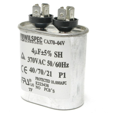 4mfd +/- 5% at 370 Volt AC Motor Run Capacitor