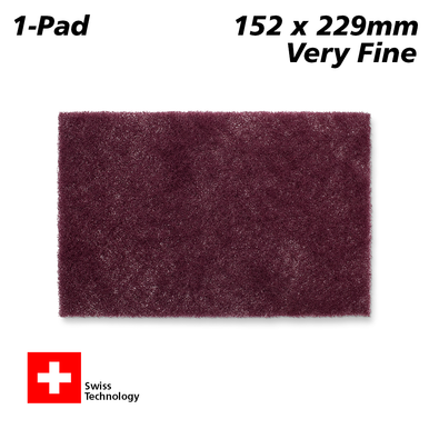 Sia Non Woven Pad 6120 152x229mm Maroon Very Fine - F03E02DD6R