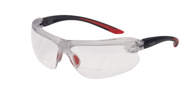 BOLLÉ SAFETY IRI-s DIOPTER Black/Red Temple AS/AF Clear Lens +2.5 - IRIDPSI2.5