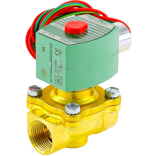 ASCO 8030G3 2-Way Normally Closed Solenoid Valve 3/4″ NPT 120VAC Brass/NBR