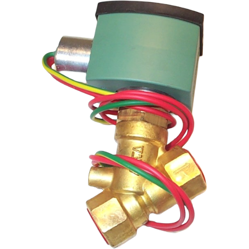 ASCO 8030G71 2-Way Normally Open Solenoid Valve, 1/2″ NPT, 120VAC, Brass