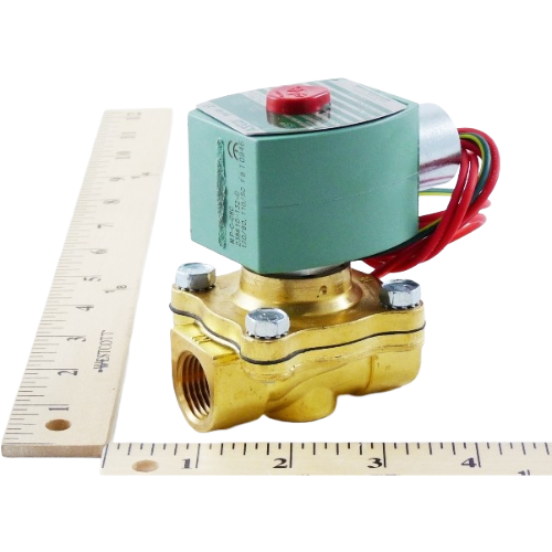 ASCO 8210H106B 2-Way Normally Closed Solenoid Valve, 1/2″ NPT, 120VAC, Brass/NBR