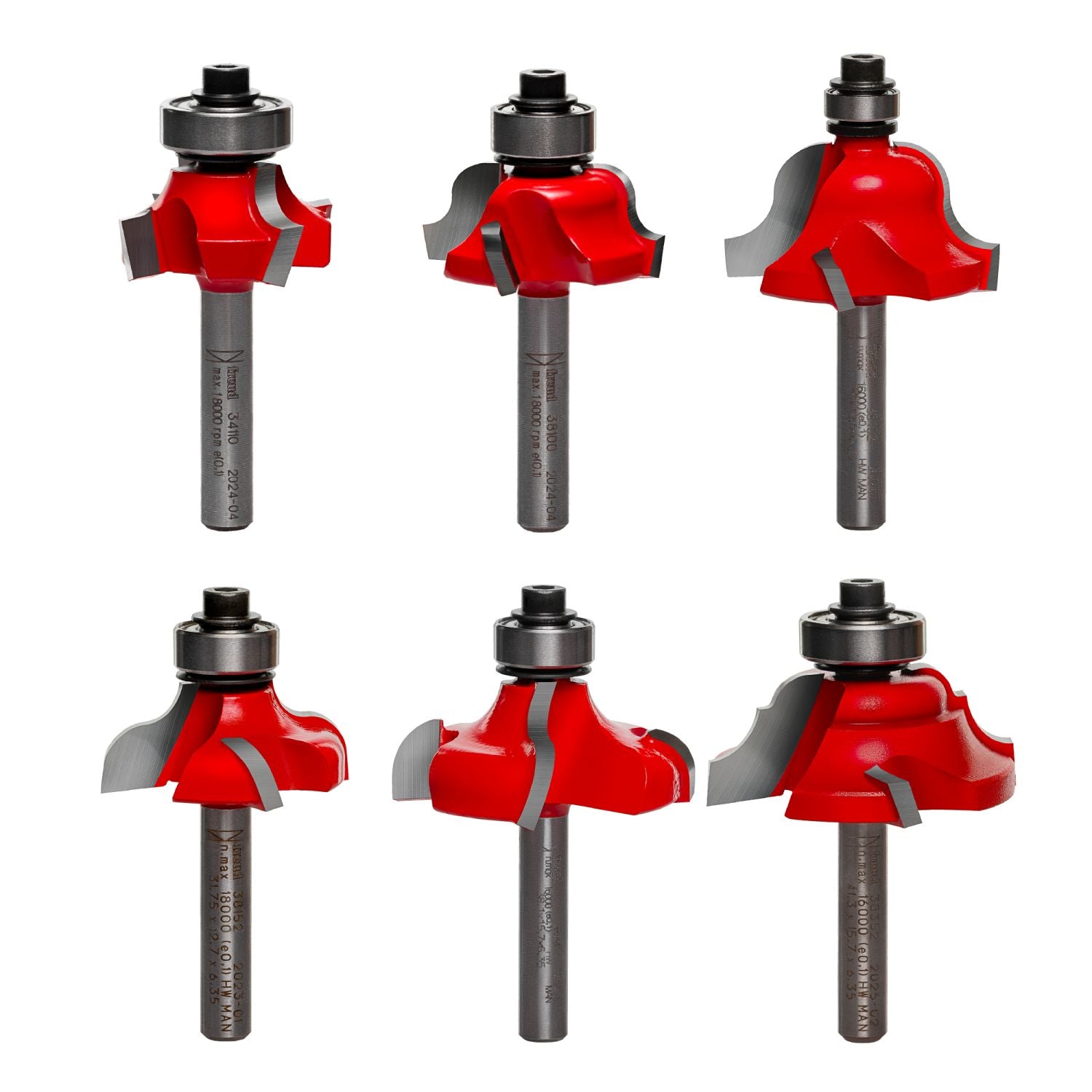 Diablo 90-206 6 Piece Decorative Edge Quadra-Cut Router Bit Set