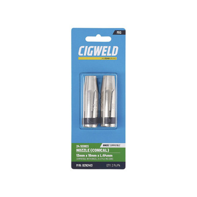 Cigweld Nozzle 13mm Conical Binzel Style Pack 2 - BZN2413
