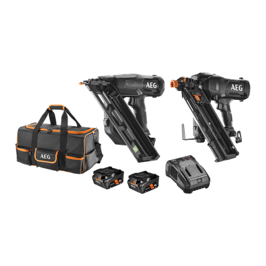 AEG BL 2PC LTD ED Nailer Kit 18V 10G Framing Nailer 15G DA Brad A18FX2NC142B