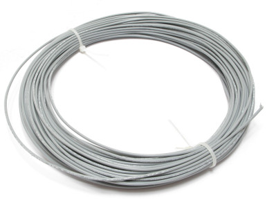 AWM 1180 Style 18AWG Gray PTFE Silver Plated Copper Wire, 100ft