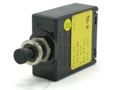 Airpax PP11-61-.250A-XX 250V 250mA Push-Pull Panel Mount Circuit Breaker