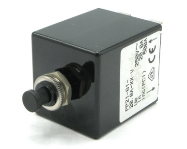 Airpax PP21-61-20.0 Hydraulic Delay Circuit Breaker, 125/250VAC, 20 Amp