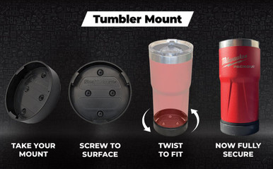 STEALTHMOUNTS Tumbler Mount For Milwaukee Packout - MW-PAC-CUP-1