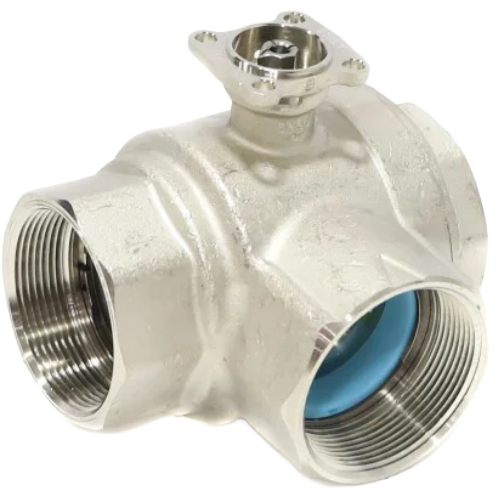 Belimo B352 Ball Valve, 2″ NPT, 83 Cv, 3-Way, Nickel Plated Brass, 250°F Max