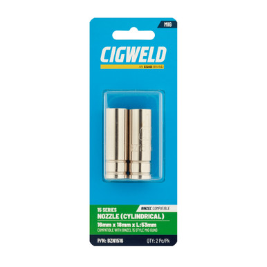Cigweld Nozzle 16mm Conical Binzel Style 15 Pack 3 - BZN1516