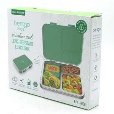 Bentgo Kids Stainless Steel Lunch Box, Green