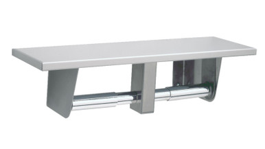 Bobrick B-2840 Toilet Paper Dispenser with Utility Shelf