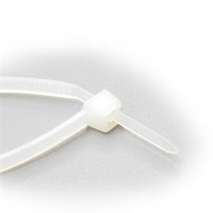 Cable Zip Tie Wraps, Extra Light Duty (18lb), Color Natural, Length 4", 100 Piece