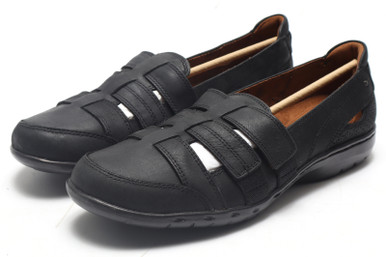 Cobb Hill Women's Penfield Fish Slip-On, Black, 9W
