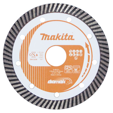 Makita 115mm x 22.23 DIAMAK TURBO RIM DIAMOND BLADE - D-80151