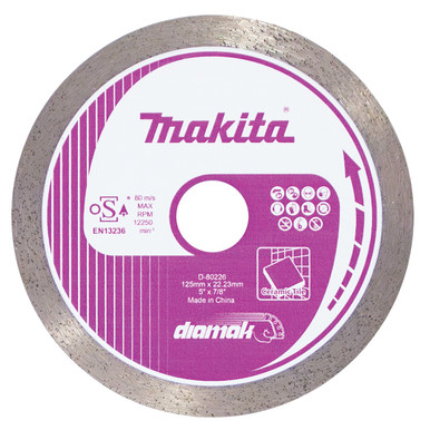 Makita 125mm x 22/20 DIAMAK CONTINIOUS RIM DIAMOND BLADE - D-80226