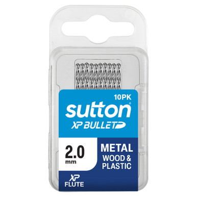 Sutton HSS XP Bullet Drill Bit Jobber 2.0mm 10 Pack - D220T0200