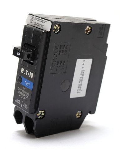 Eaton BRP115DF Arc Fault/Ground Fault Circuit Breaker, 1 Pole, 15 Amp