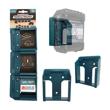 STEALTHMOUNTS Battery Mount For Makita 40V XGT (6 Pack) - BM-MK40-BLU-6