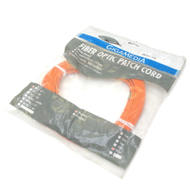 Gigapatch D62MTT10M Multi-mode Duplex ST/ST Fiber Optic Patch Cord, 10m