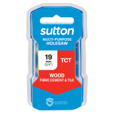 Sutton Holesaw TCT Multi-Purpose Yellow 19mm - H1270190