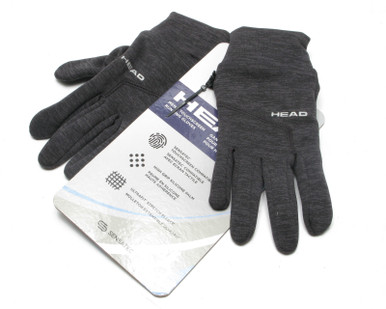 HEAD Men's Ultrafit Touchscreen Running Gloves, Gray, Size Small