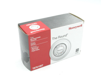 Honeywell T87K1007 Round Non-Programmable, Heat Only, Mechanical Thermostat