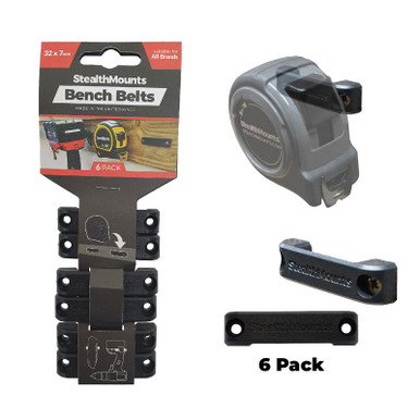 STEALTHMOUNTS Bench Belt (6 Pack) - BB-BLK-6
