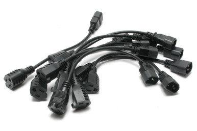 IEC to 5-15R Cord, 1 Foot, 10pk
