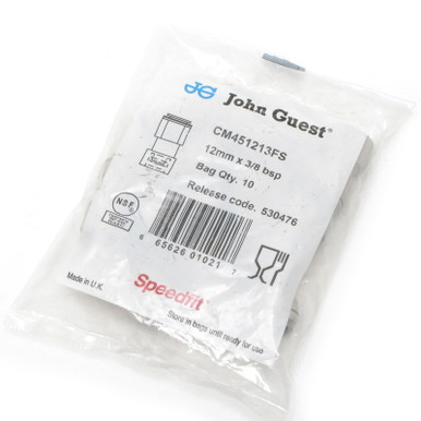 John Guest CM451213FS Speedfit Female Adapter, 12mm x 3/8" BSP, 10-pack