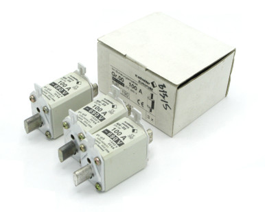 M.Schneider 370-190 NH-00 100A Euro Fuse, 3pk