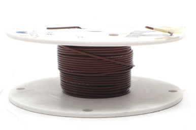 M22759/11-16-1 16AWG Silver Plated PTFE Teflon Jacketed Wire, Brown, 100ft