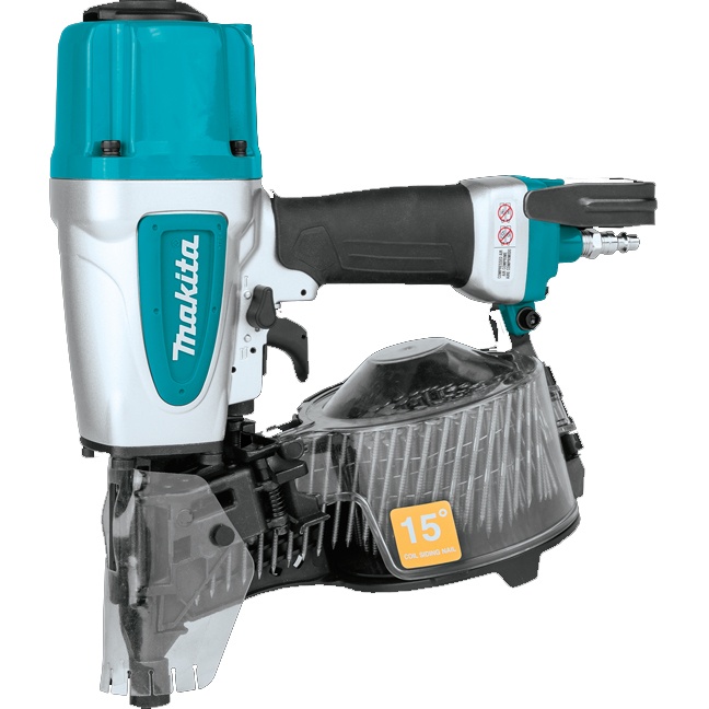 Makita AN613 15° Round Head 2‑1/2″ Siding Coil Nailer