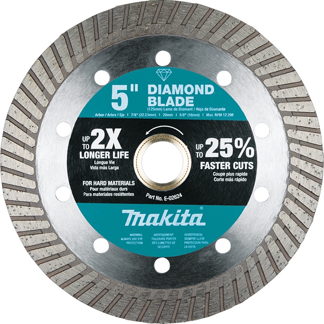 Makita E-02624 5″ Optimum Diamond Blade Turbo Rim for Hard Material