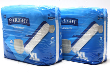 Medline FitRight Ultra Disposable Underwear, Unisex, XL, 2x20ct