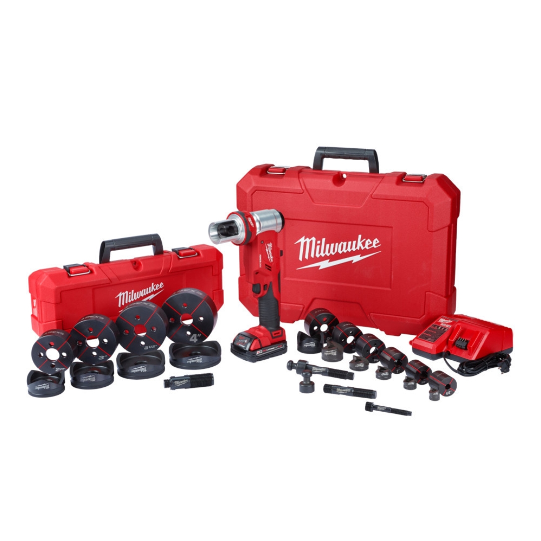 Milwaukee 2677-23 M18 FORCELOGIC 6T Knockout Tool 1/2″ – 4″ Kit