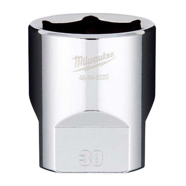 Milwaukee 45-34-2030 1/2″ Drive 30mm Metric 6-Point Standard Socket with FOUR FLAT Sides