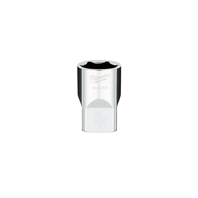 Milwaukee 45-34-9104 1/2″ Drive 3/4″ SAE 6-Point Standard Socket with FOUR FLAT Sides