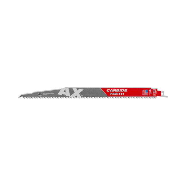 Milwaukee 48-00-5227 AX 12″ 9″ 5TPI Carbide Tipped SAWZALL Blade for Nail Embedded Wood