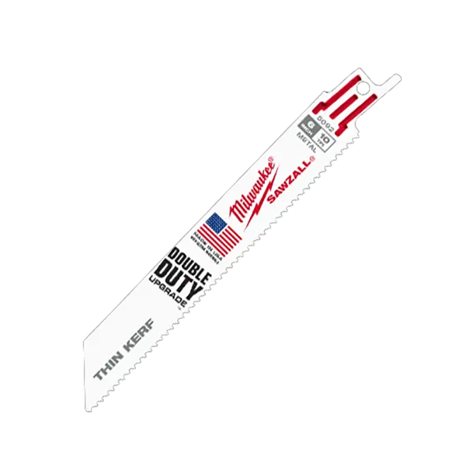 Milwaukee 48-01-7092 6″ 10TPI Thin Kerf Bi-Metal SAWZALL Blade for Metal Cutting 100-Pack