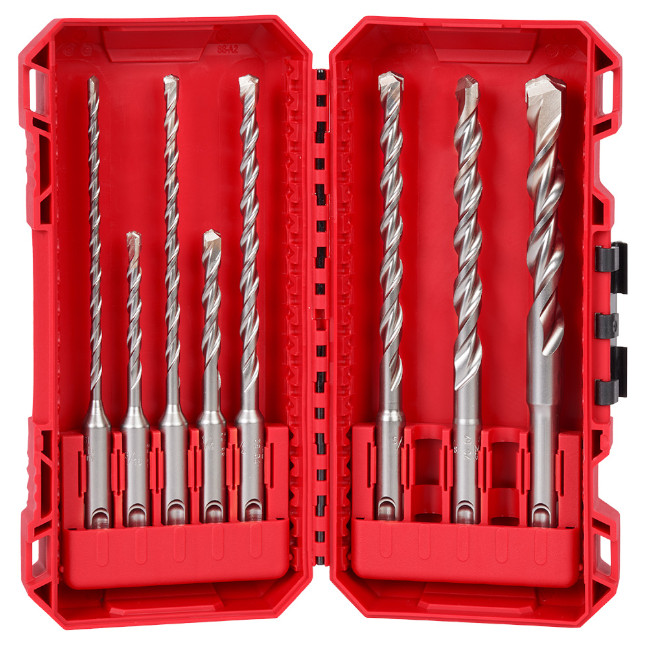 Milwaukee 48-20-7673 SDS PLUS M/2 2-Cutter Concrete Drill Bit Kit 8-Piece