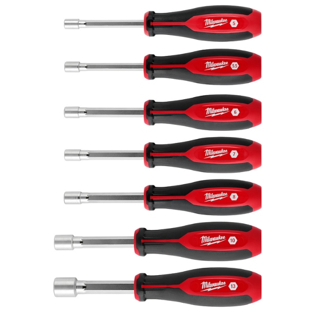 Milwaukee 48-22-2448 HOLLOWCORE Metric Non-Magnetic Nut Driver Set 7-Piece