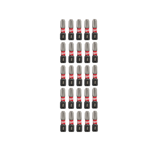 Milwaukee 48-32-4113 SHOCKWAVE Impact PH3 x 1″ Phillips Bit 25-Pack