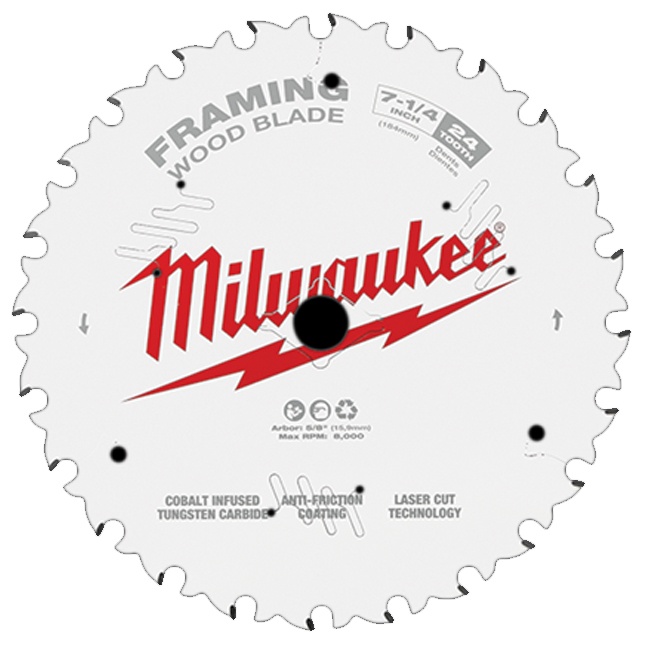 Milwaukee 48-40-0720 7-1/4″ 24T Framing Circular Saw Blade