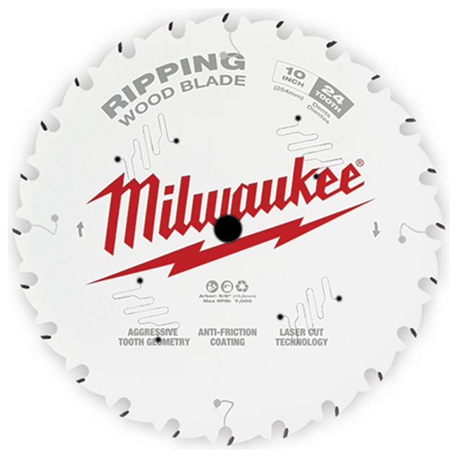 Milwaukee 48-40-1020 10″ 24T Ripping Circular Saw Blade