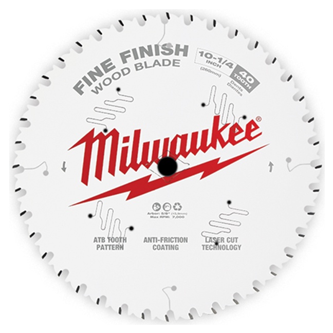 Milwaukee 48-40-1040 10-1/4″ 40T Fine Finish Circular Saw Blade