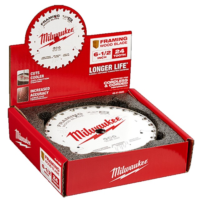 Milwaukee 48-41-0620 6-1/2″ 24T Framing Circular Saw Blades Bulk 10